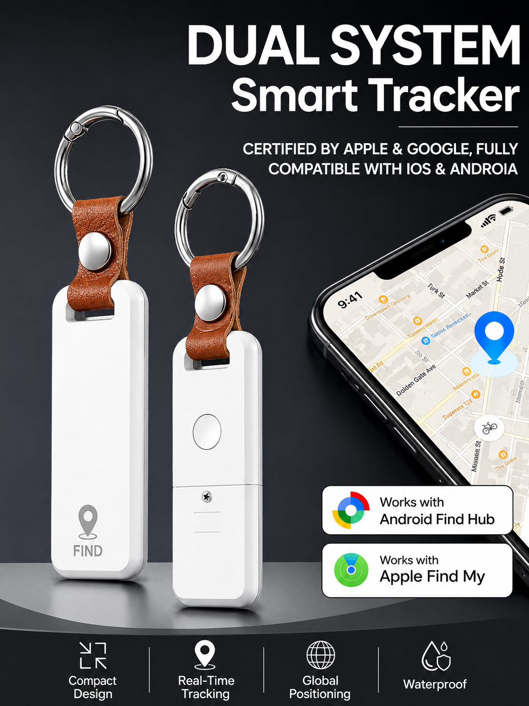 KeyGuard™ - תג איתור חכם למפתחות ולחפצים